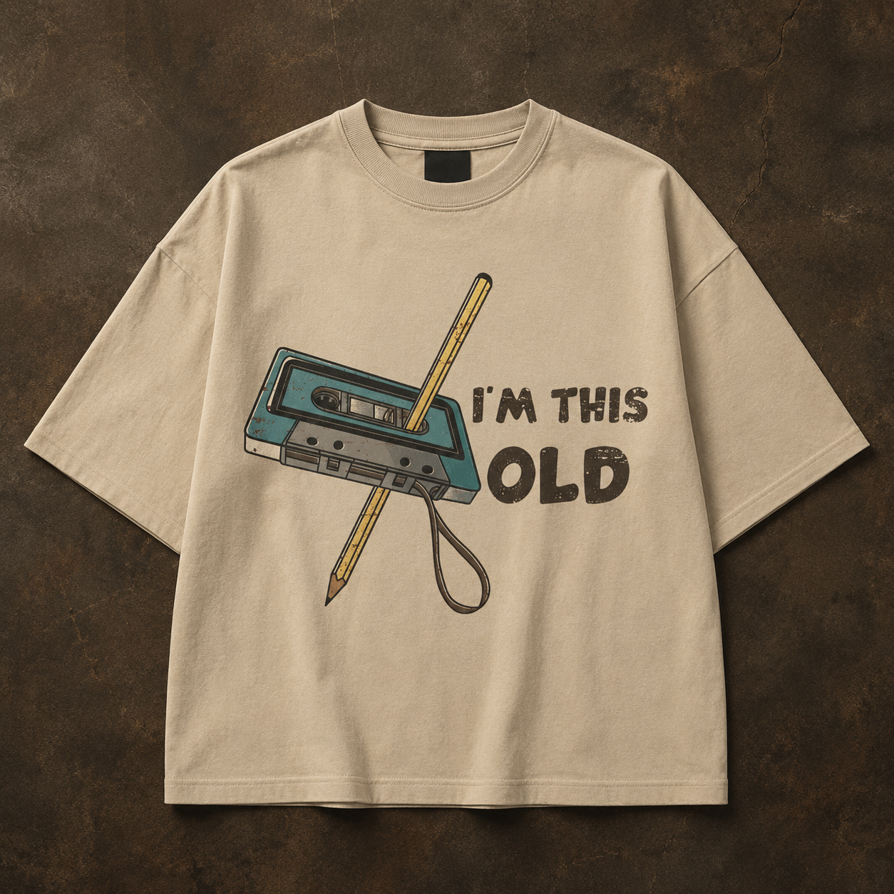Unisex & Oversized Graphic Tee -I'M THIS OLD