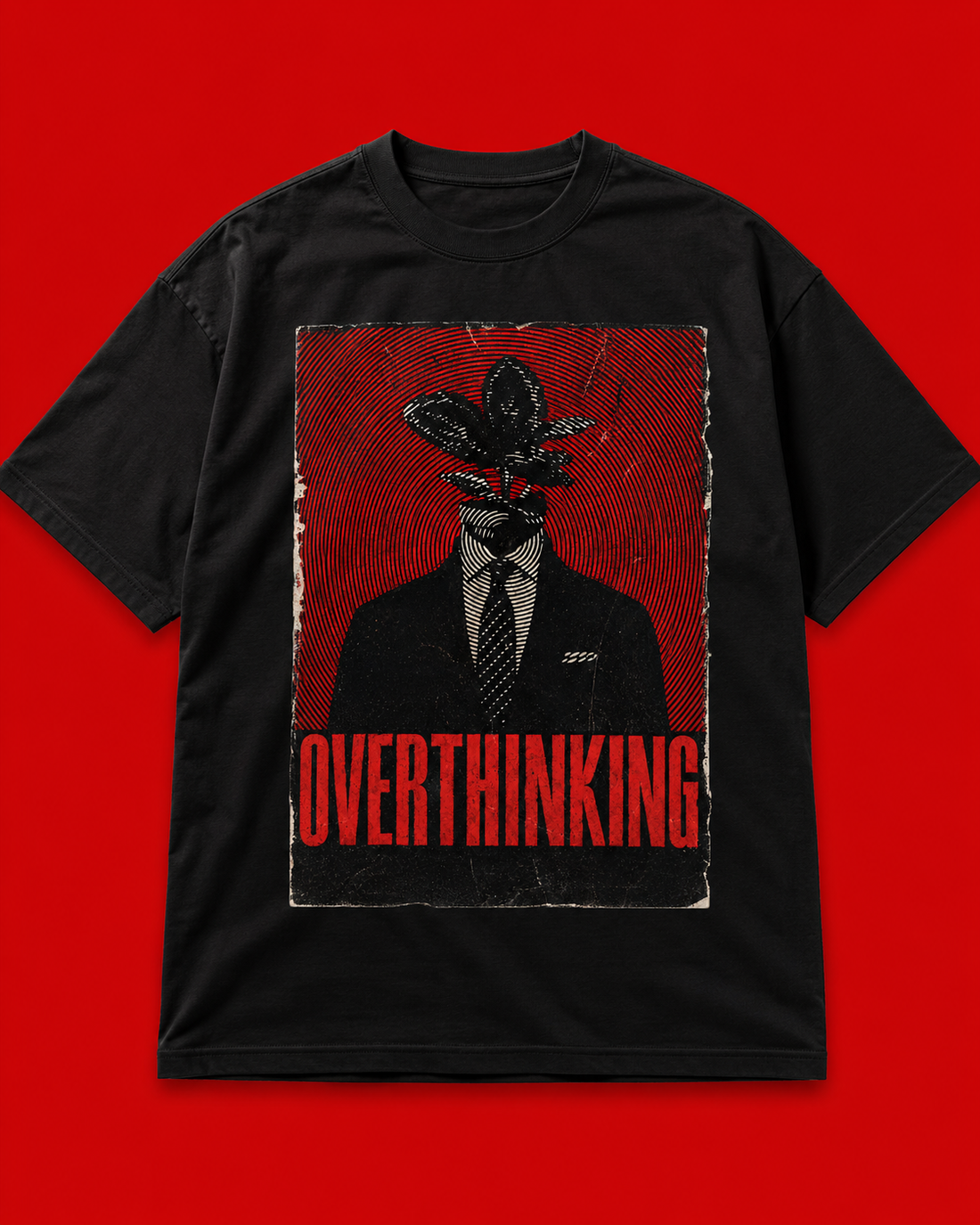 Unisex & Oversized Graphic Tee- OVERTHINKER