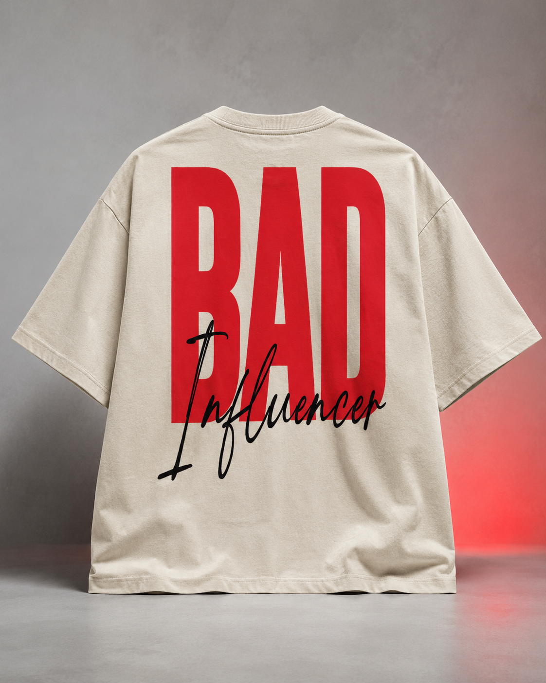 Unisex & Oversized Graphic Tee - Bad Influencer