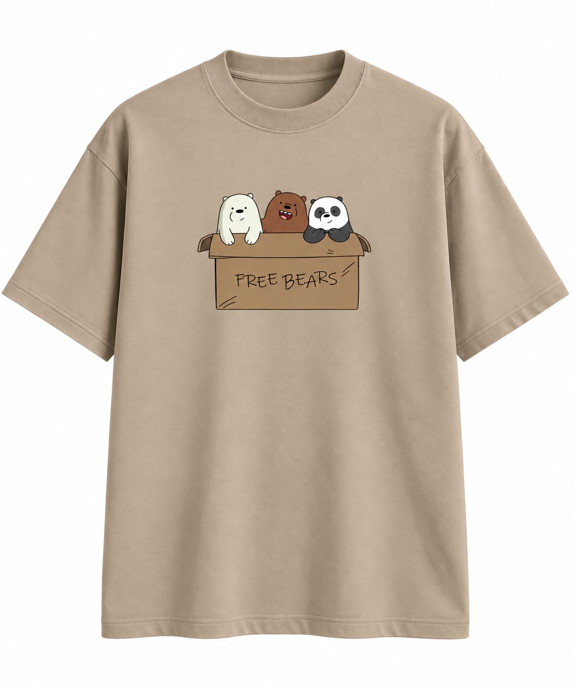 Unisex & Oversized Graphic Tee- We Bare Bears