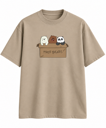Unisex & Oversized Graphic Tee- We Bare Bears
