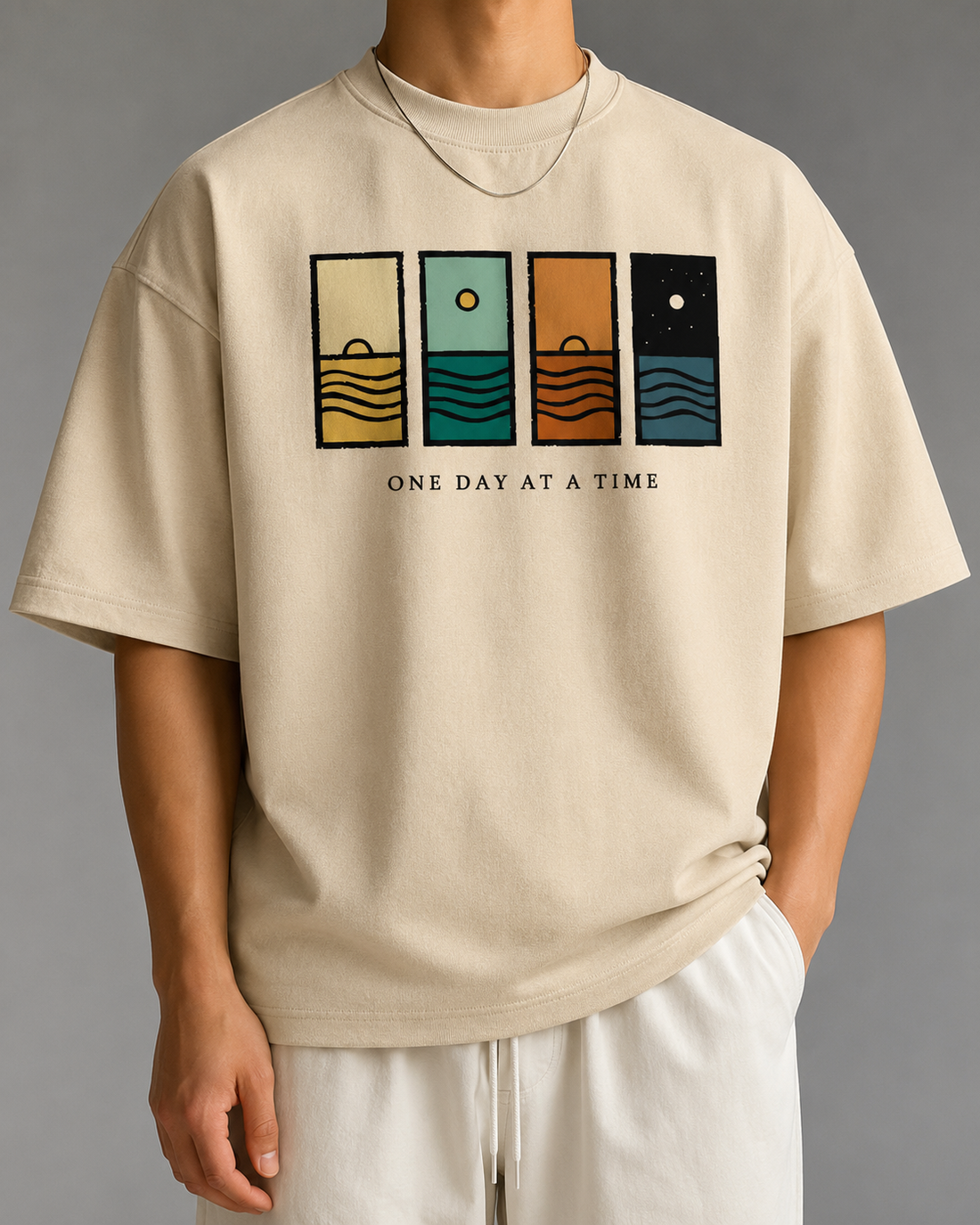 Unisex & Oversized Graphic Tee- ONE DAY AT A TIME