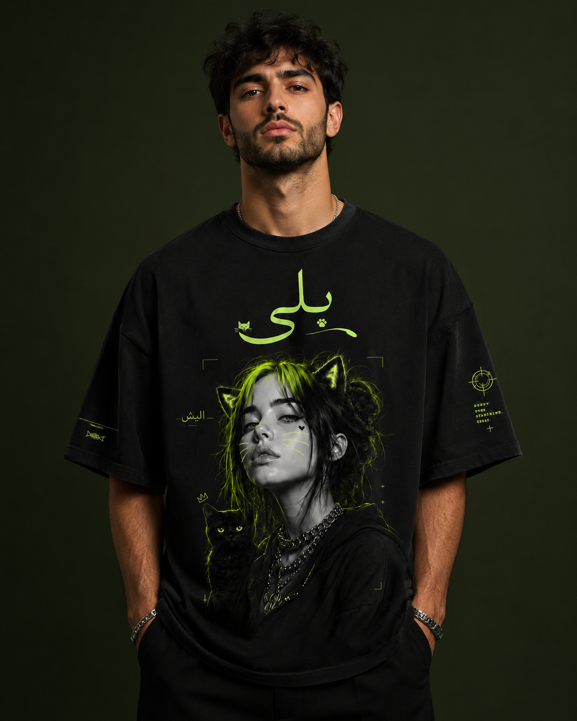 Unisex & Oversized Graphic Tee- Billie Eilish