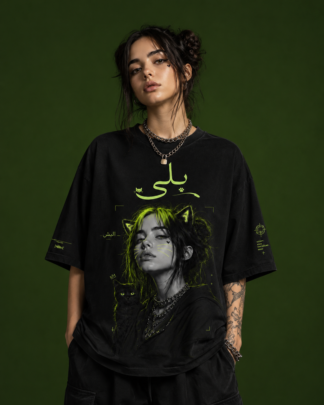Unisex & Oversized Graphic Tee- Billie Eilish
