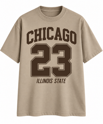Unisex & Oversized Graphic Tee- CHICAGO 23