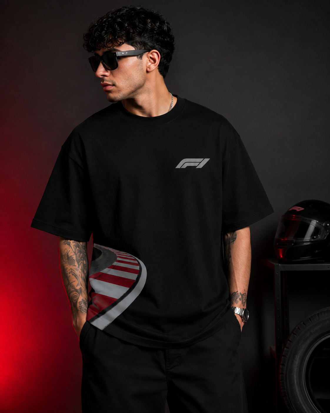 Unisex & Oversized Graphic Tee - F1