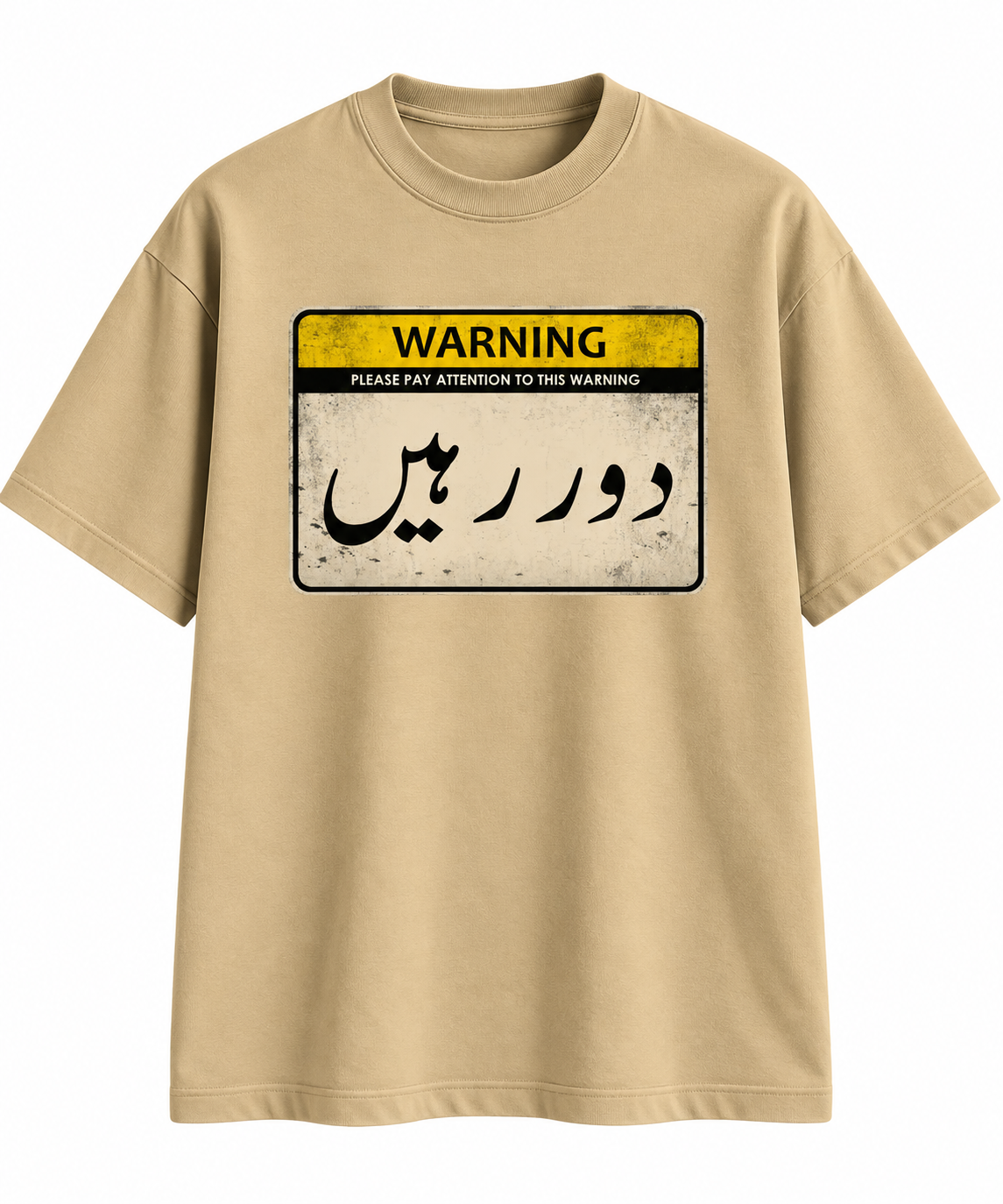 Unisex & Oversized Graphic Tee- Warning!