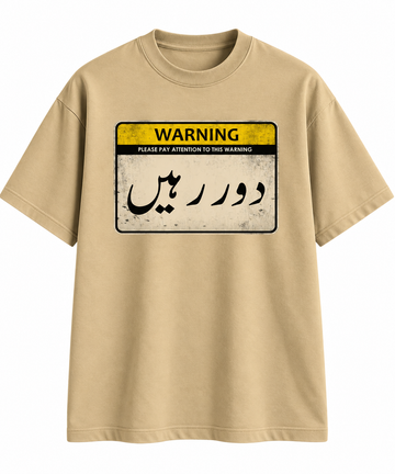 Unisex & Oversized Graphic Tee- Warning!